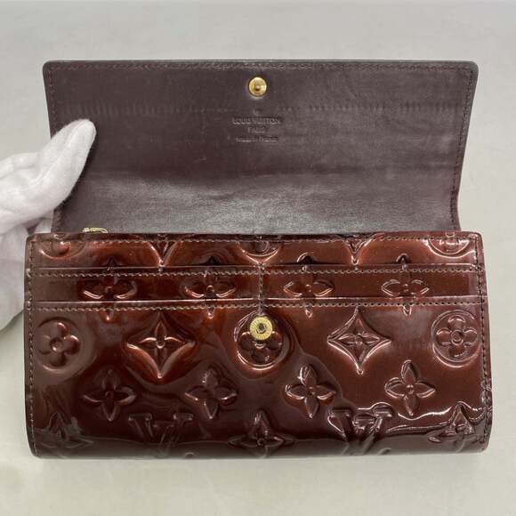 Louis Vuitton Vernis Portefeuille Sarah Long Wallet M93524 Alamante Women's - Picture 3 of 12